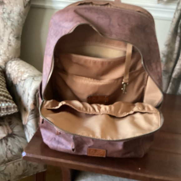 Patricia Nash Brown Karina Map Full Size Backpack - Picture 7 of 9